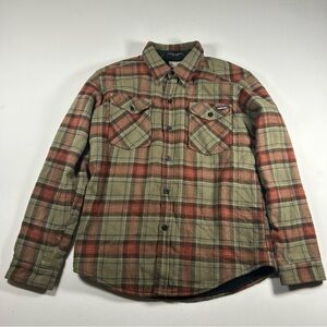 Volcom Mens M Flannel Shacket Plaid Fleece Lined Jacket Wool Blend Vintage Y2k